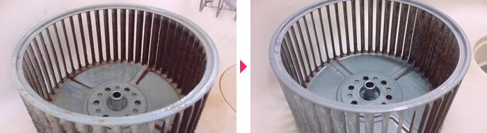 換気扇、レンジフードの掃除 クリーニング例