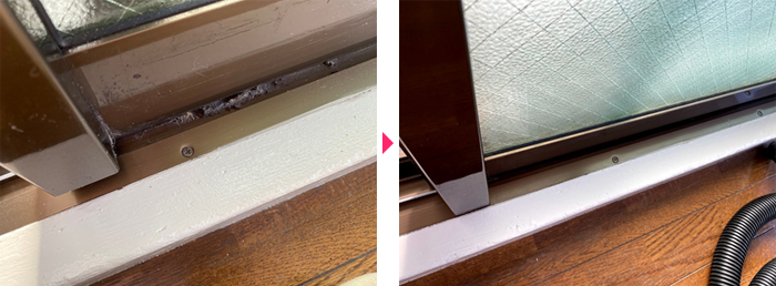 窓ガラス、サッシ クリーニング例